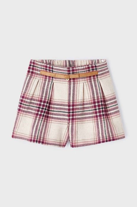 Дитячі шорти з домішкою вовни Mayoral колір фіолетовий візерунок