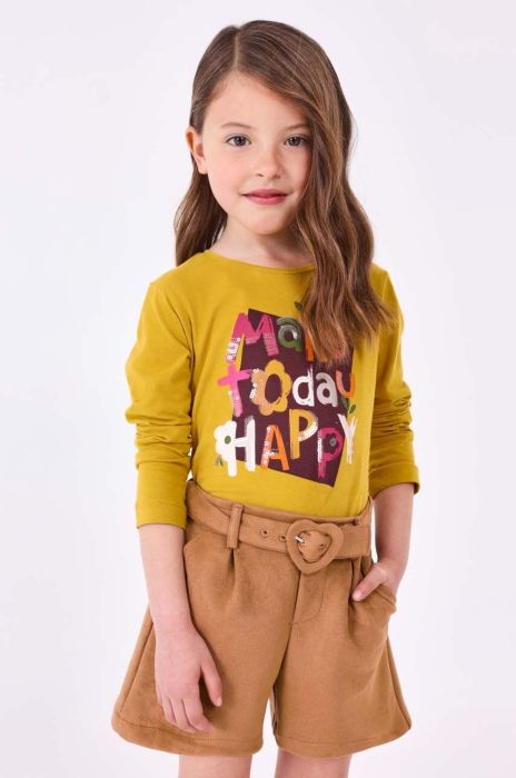 Дитячі шорти Mayoral колір бежевий однотонні (3411863)