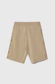 Дитячі шорти adidas Originals колір бежевий з аплікацією регульована талія