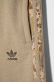 Дитячі шорти adidas Originals колір бежевий з аплікацією регульована талія