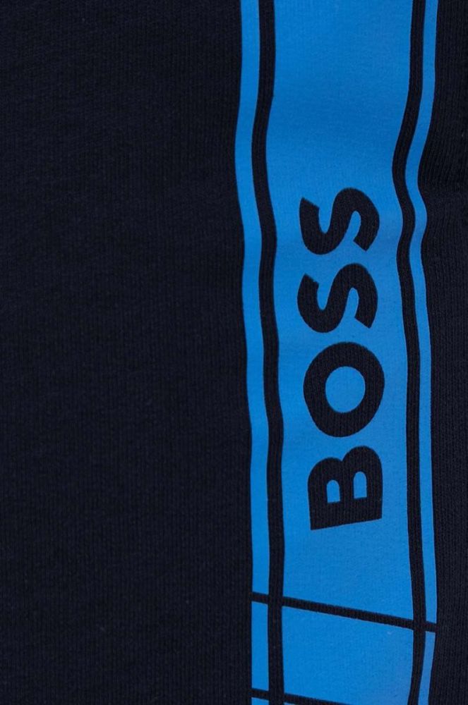 Бавовняні шорти лаунж BOSS колір темно-синій фото 5
