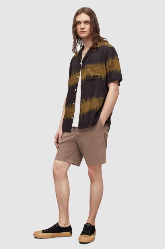 Шорти AllSaints Neiva чоловічі колір коричневий фото 2