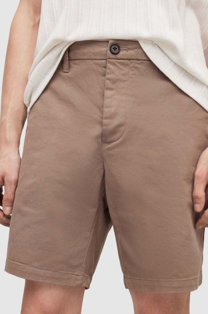 Шорти AllSaints Neiva чоловічі колір коричневий фото 4