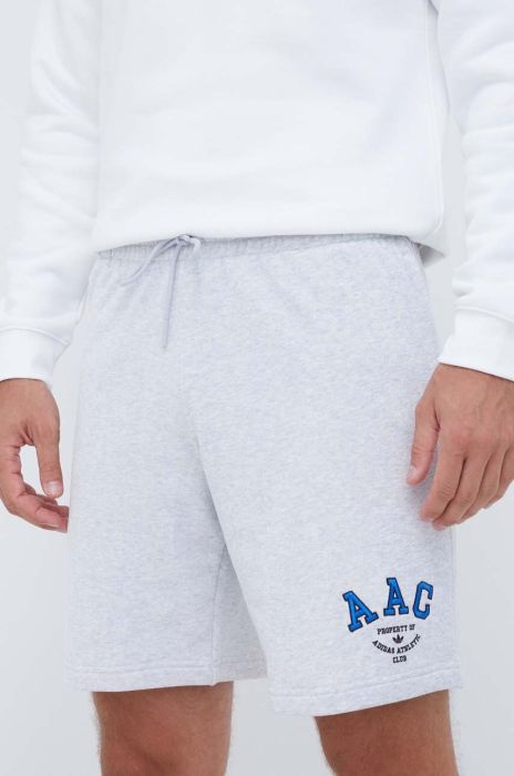 Бавовняні шорти adidas Originals колір сірий меланж