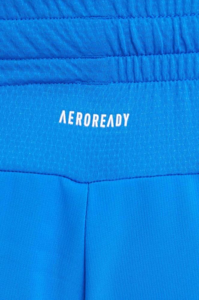 Шорти для тренувань adidas Performance Train Icons Big Logo колір блакитний фото 4