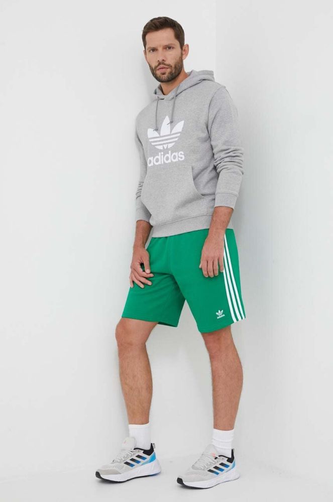Бавовняні шорти adidas Originals колір зелений
