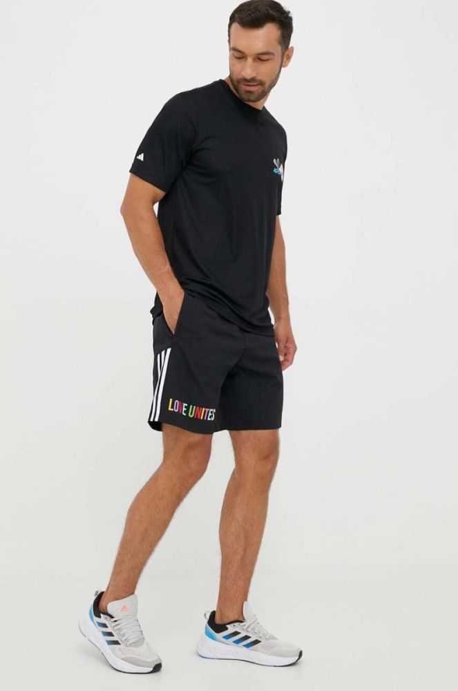 Шорти для тренувань adidas Performance Pride Tiro Downtime колір чорний фото 2