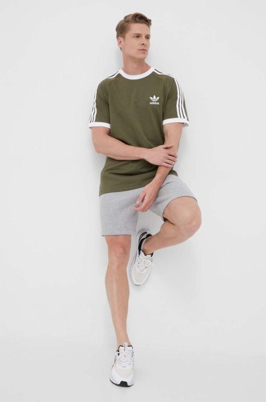 Шорти adidas Originals чоловічі колір сірий меланж фото 2