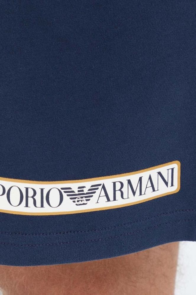 Бавовняні шорти лаунж Emporio Armani Underwear колір синій (3482965) фото 4