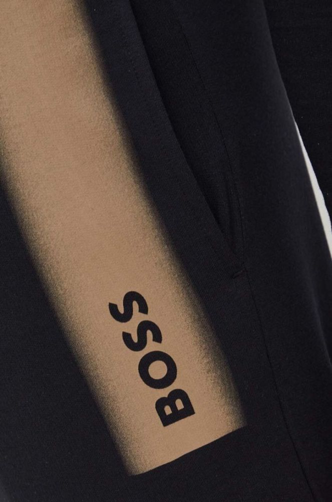 Бавовняні шорти лаунж BOSS колір чорний (3510476) фото 4