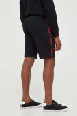 Бавовняні шорти лаунж HUGO колір чорний (3501414)