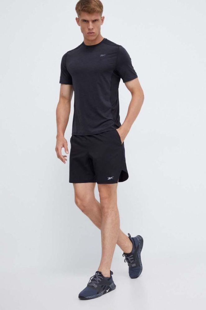 Шорти для бігу Reebok колір чорний фото 2