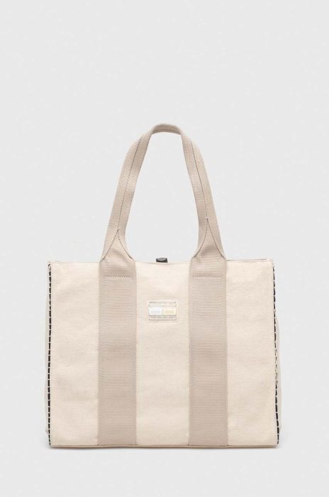 Бавовняна сумка Tommy Jeans колір бежевий (3310337)