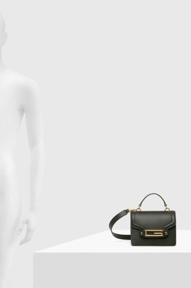 Шкіряна сумочка Guess колір зелений (3510483) фото 7