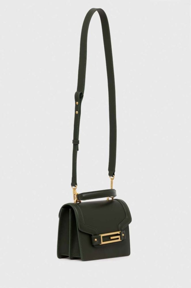 Шкіряна сумочка Guess колір зелений (3510483) фото 5