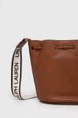 Шкіряна сумочка Lauren Ralph Lauren колір коричневий (3303072)