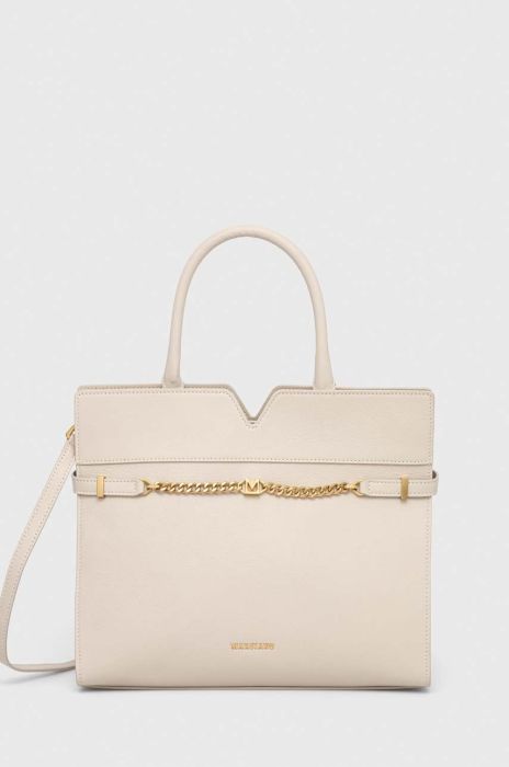 Шкіряна сумочка Marciano Guess колір бежевий