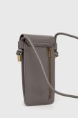 Шкіряний чохол на телефон Pinko колір сірий