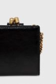 Шкіряний гаманець Pinko жіночий колір чорний (3560410)