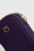 Шкіряна сумка Pinko колір фіолетовий