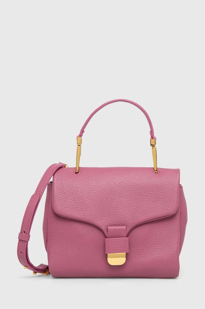 Шкіряна сумочка Coccinelle колір рожевий (3373537)
