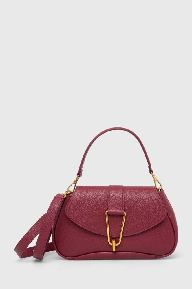 Шкіряна сумочка Coccinelle колір бордовий (3373549)