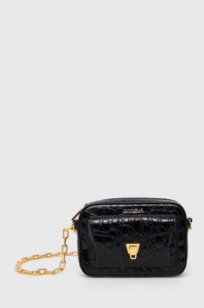 Шкіряна сумочка Coccinelle колір чорний (3373559)