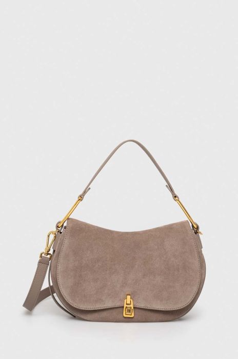 Шкіряна сумочка Coccinelle колір сірий (3376995)