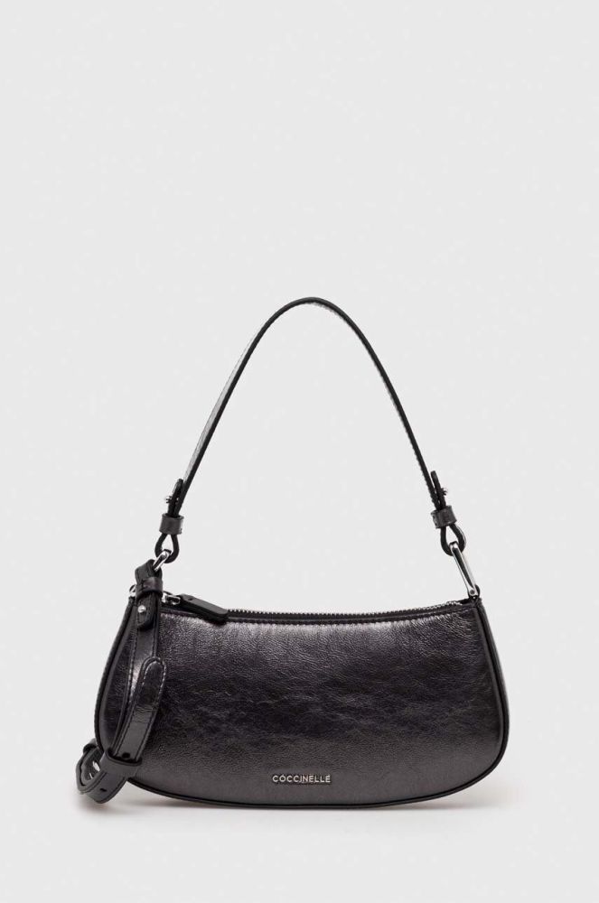 Шкіряна сумочка Coccinelle колір сірий (3373577)