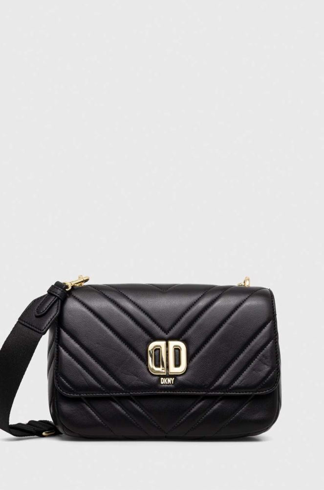 Шкіряна сумочка Dkny колір чорний (3281960)
