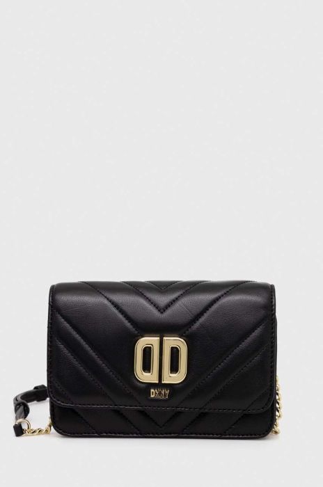 Шкіряна сумочка Dkny колір чорний (3291032)