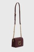 Шкіряна сумочка Pinko колір бордовий (3439535)