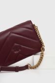 Шкіряна сумочка Pinko колір бордовий (3439535)
