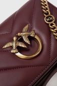 Шкіряна сумочка Pinko колір бордовий (3439535)