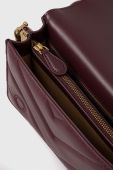 Шкіряна сумочка Pinko колір бордовий (3439535)