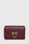 Шкіряна сумочка Pinko колір бордовий (3439539)