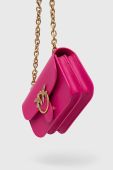 Шкіряна сумочка Pinko колір рожевий (3432464)