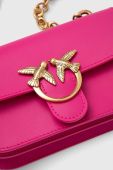 Шкіряна сумочка Pinko колір рожевий (3432464)