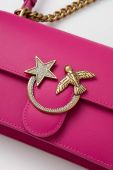 Шкіряна сумочка Pinko колір рожевий (3439555)