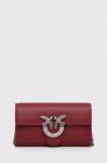 Шкіряна сумка Pinko колір бордовий (3439562)