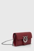 Шкіряна сумка Pinko колір бордовий (3439562)