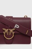 Шкіряна сумочка Pinko колір бордовий (3439565)