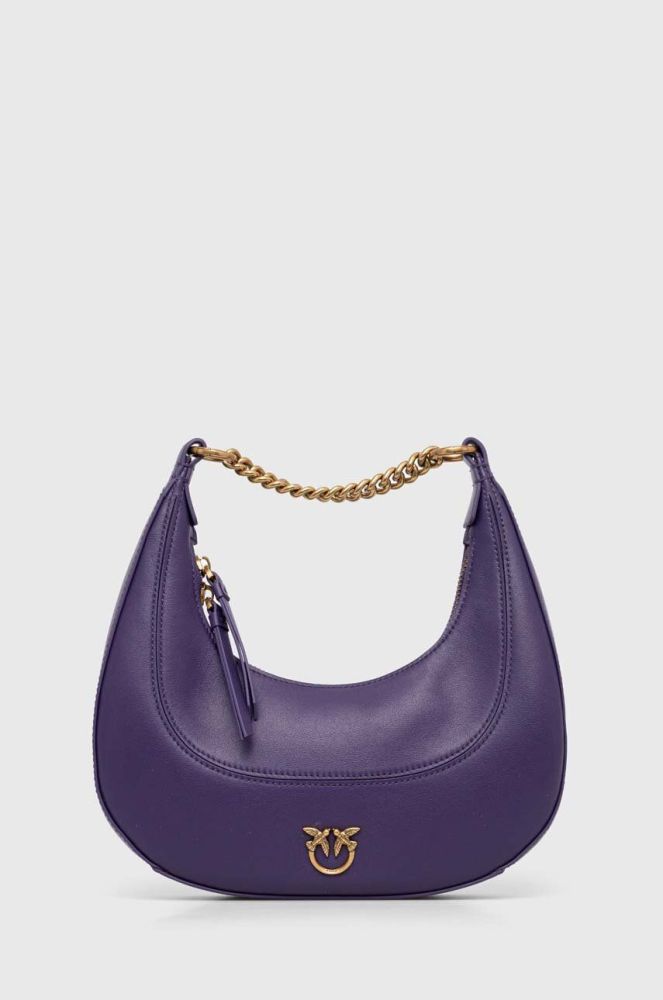 Шкіряна сумочка Pinko колір фіолетовий (3432472)