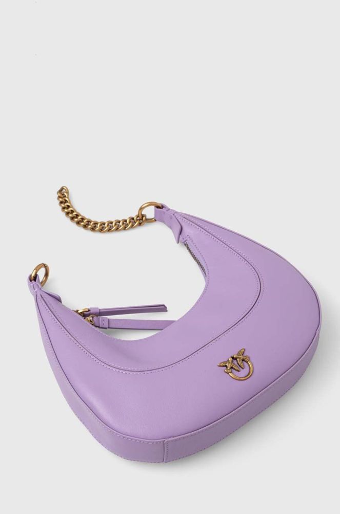 Шкіряна сумочка Pinko колір фіолетовий (3432470)
