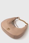 Шкіряна сумочка Pinko колір бежевий (3432467)