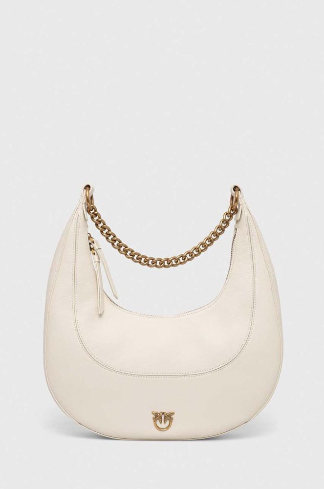 Шкіряна сумочка Pinko колір білий (3432480)