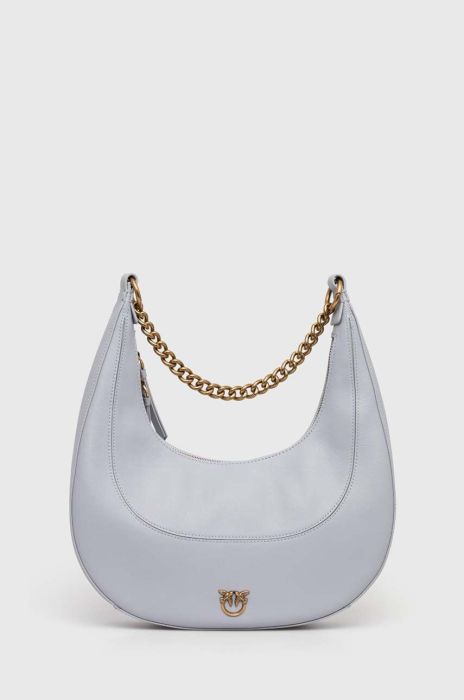 Шкіряна сумочка Pinko колір сірий (3432479)