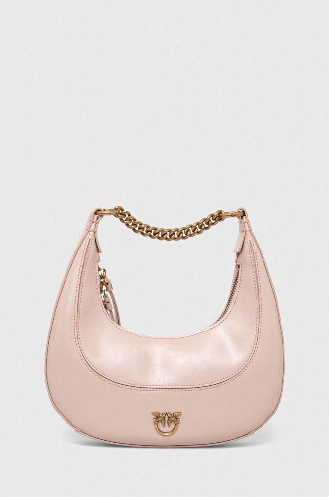 Шкіряна сумочка Pinko колір рожевий (3432481)