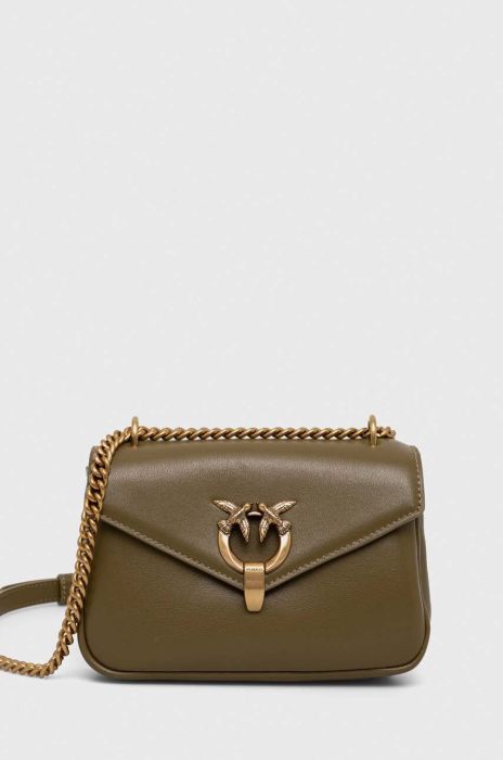 Шкіряна сумочка Pinko колір коричневий (3432492)