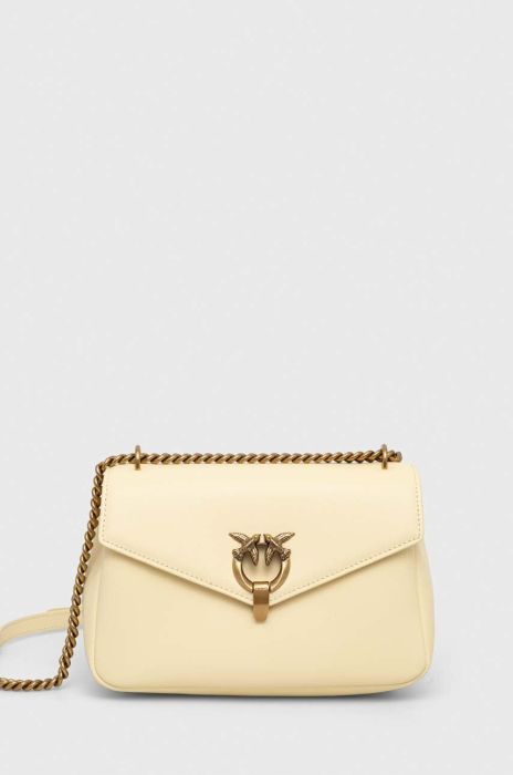 Шкіряна сумочка Pinko колір жовтий (3432496)